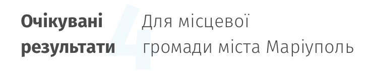 Очікувані результати для громади